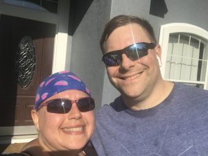 Chris and I after our March 5k at home