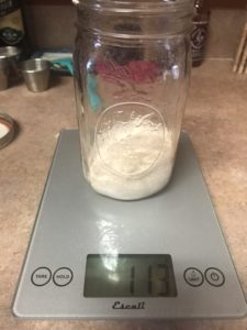 113g of sourdough starter