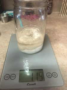 Sourdough starter - 115g water added